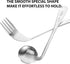 Healvian 3pcs Adaptive Utensils Set, Left Handed Grip Forks and Spoon for Hand Tremors, Built Up Handicap Utensils for