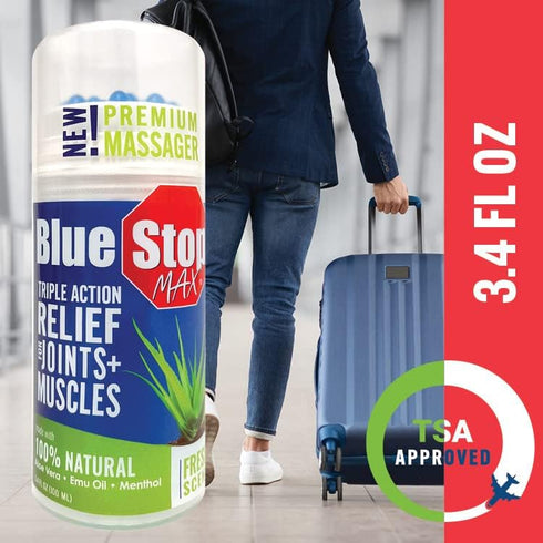 Blue Stop Max Applicator, Fast-Acting Massage Applicator for Sports Cream, Elbow Relief, Muscle & Joint Soreness - 1