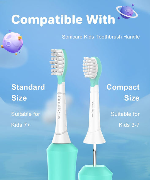 FutulkyUS Kids Toothbrush Replacement Heads for Philips Sonicare, Soft Electric Brush Head for Children 8 Pack