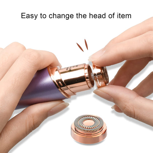 tuokiy Generation 2 Replacement Head for Flawelss Facial Hair Remover, 18K Rose Gold Plated Blades, 8 Count