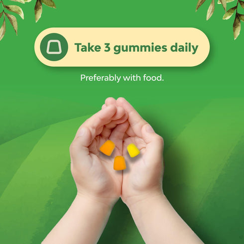 Plant Based Omega 3 Gummies for Kids - Delicious DHA Gummies for Vision, Immunity & Focus - Vegetarian, 60 Servings