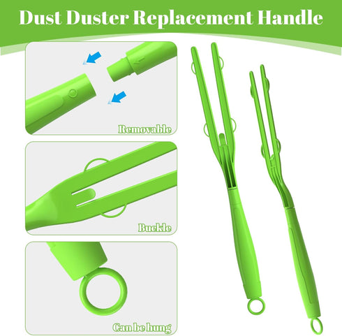 Extendable Duster Mop Handle - Includes 3pc Extended Handles, Compatible with Refill, Detachable and Replaceable (3,
