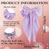 Pufandor Hair Bow Silky Satin Hair Ribbons for Women, Purple Bows for Girls Hair Bowknot Barrettes Long Tails with Clips Big Hair Bows Hair Accessories (Purple 1pc)