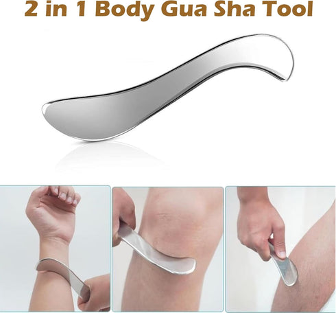 Set Muscle Scraper Tool Stainless Steel Body Gua Sha Scraping Tool Physical Therapy Suitable for Face,Back