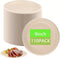 yvsay 110 Pcs Bamboo Plates, 9 Inch Natural Tan Compostable Paper Plates for