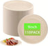 yvsay 110 Pcs Bamboo Plates, 9 Inch Natural Tan Compostable Paper Plates for