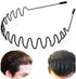 Metal Hair Band, Black Unisex Fashion Headband, Sports Hairband with Non-Slip Wavy Teeth