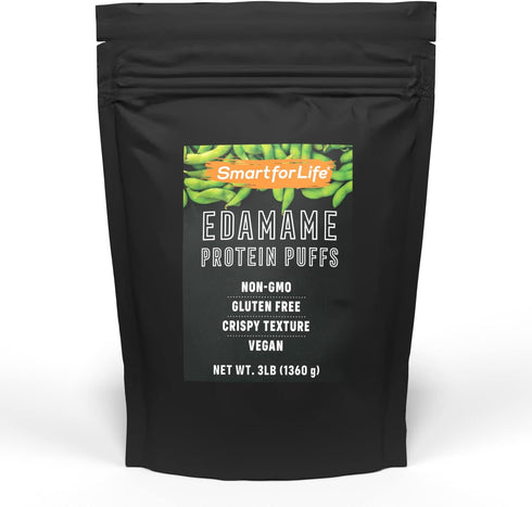 Smart for Life Soy Protein Puffs - 20 Grams Protein Snacks - High Protein Zero Sugar - Non-GMO, Gluten-Free - 3 Pound