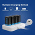 Pallus 9V 850mAh 9V Charger,6F22 Detectors,Toys,Flashlights4Pack Rechargeable Battery, Lithium-Ion Rechargeable