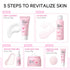 Sakura Skincare Gift Set, Daily Care Travel Kit with Cleanser, Toner, Serum, Eye Cream, and Face Cream for Women (5pcs)