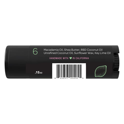 Key Lime Natural Lip Butter Lip Balm - Made With 6 Vegan Ingredients, Moisturizing Lip Care for Hydration