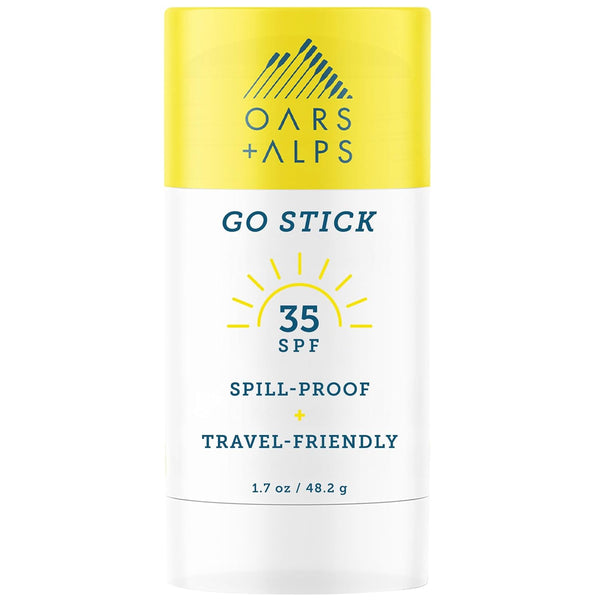 Oars + Alps Go Stick Clear SPF 35 Face Sunscreen, Skin Care with Vitamin E, Water and Sweat Resistant, TSA Friendly