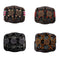 LOVEF 4 Pcs Wood Double Combs, Magic Hair Clips, Bun Maker Hair Accessories