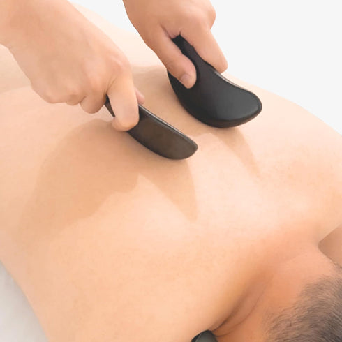 Set, 1 Piece/Count- Master Massage Basalt Massage Hot Stone, Natural Crescent Hot Stone for Massage Spa Beauty - Reduce