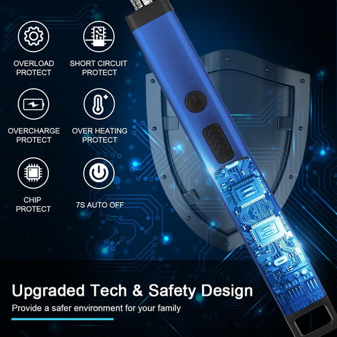 ARECTECH Electric Candle Lighter Rechargeable USB Arc Lighters for Camping Fireworks Christmas Birthday Gifts with LED