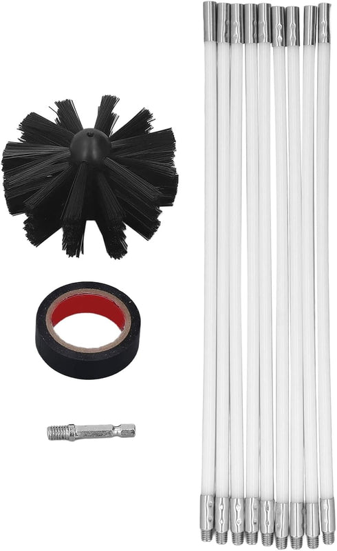 Dryer Vent Cleaner Kit, 20ft Flexible Lint Brush with Drill Attachment for Fast Cleaning