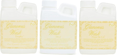 Elanze Designs Tyler Candle Glamorous 4 oz Scented Fine Laundry Detergent, Pack of 3; Diva, Fleur de Lis, Trophy