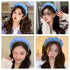 Spa Headbands for Washing Face or Makeup, Puffy Terry Cloth Hairband for Women, Skin Care Accessories (Dark Blue)