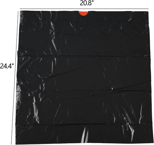 6 Gallon Black Drawstring Trash Bags, 110 Counts, Medium Garbage Bags, 3 Rolls