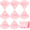 JASSINS 8 Pcs Cotton Powder Puff Face, Triangle Super Soft for Makeup Setting, Concealer, and Blush (Pink)