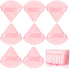 JASSINS 8 Pcs Cotton Powder Puff Face, Triangle Super Soft for Makeup Setting, Concealer, and Blush (Pink)