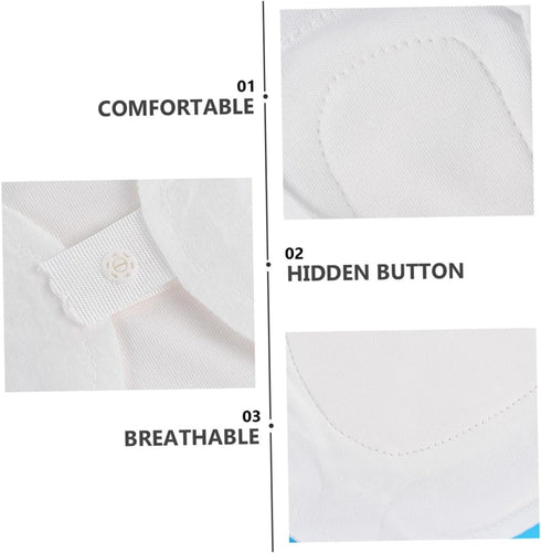 HOODANCOS 3pcs 420mm Reusable Menstrual Pads Washable Cotton Panty Liners Long Soft Sanitary Napkins for Women Period