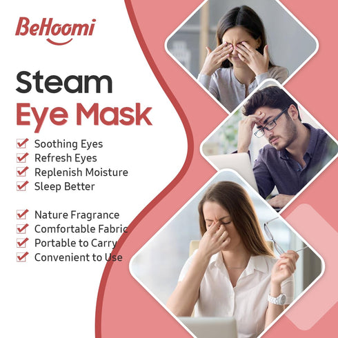 Steam Eye Mask, 20 Packs Heated Eye Mask for Warm Compress, Disposable Self Heating Eye Mask for Relaxation