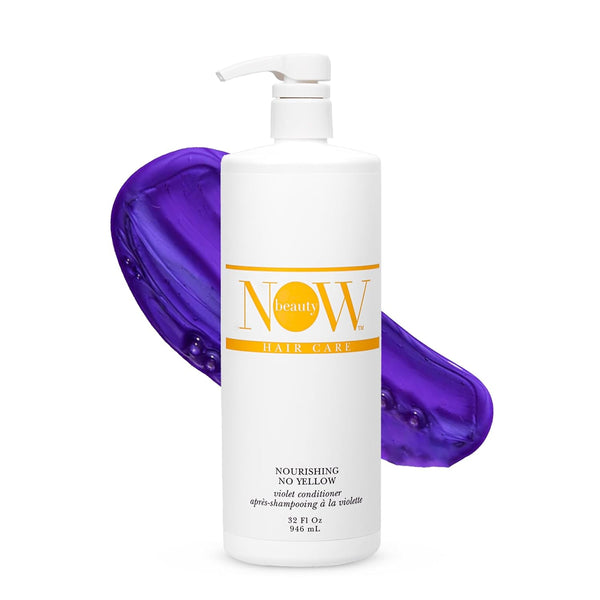 Nourishing No Yellow Violet Conditioner - 32 Oz Deep Conditioner for Color-Treated Hair, Vegan & Color Safe