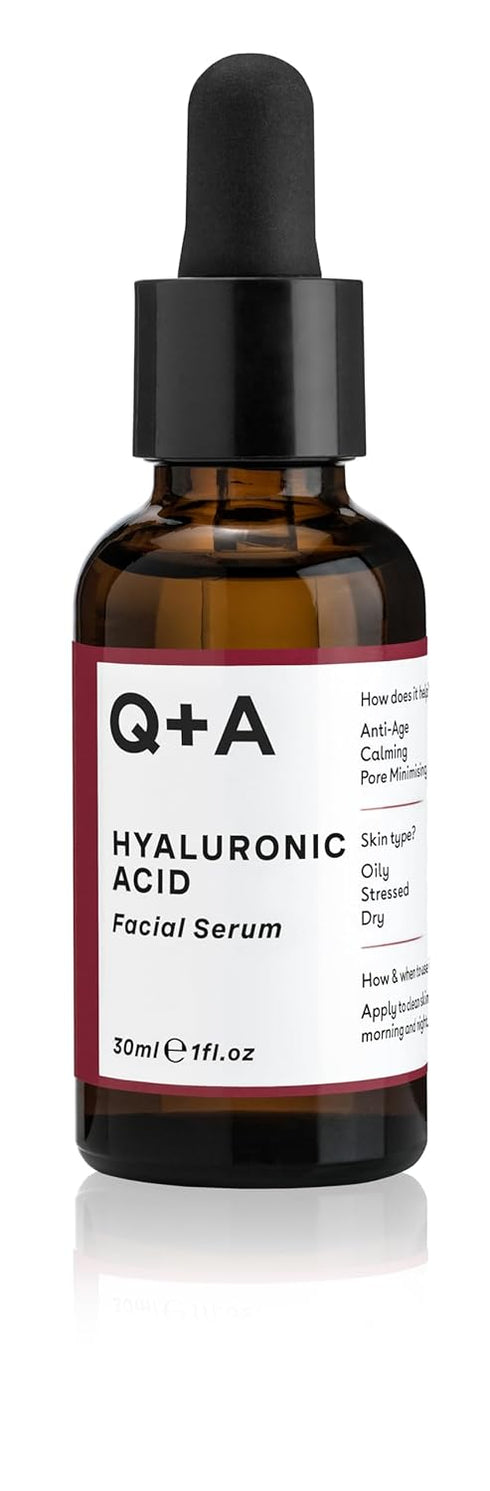 Q+A Hyaluronic Acid Facial Serum, Hydrating Serum for Healthy and Plump Skin, 30ml/1fl.oz