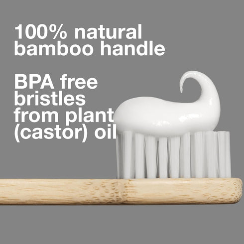 Davids Premium Bamboo Soft Bristle Toothbrush, 3 Pack | Eco-Friendly, Sustainable High Performance