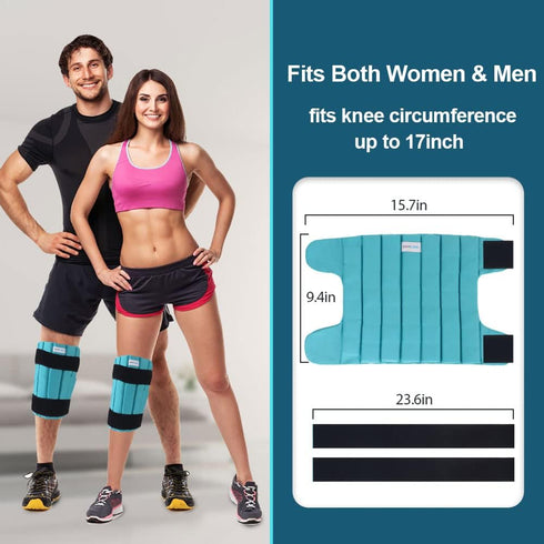 Ice Pack for Knee After Surgery - 2 Hours Long Lasting Cold Therapy Flexible Wrap for Knee Injuries, Pain Relief, Green