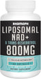 Liposomal NAD+ 800 mg with Trans-Resveratrol 300 mg: Max Absorption Supplement for Healthy Aging, 60 Softgels