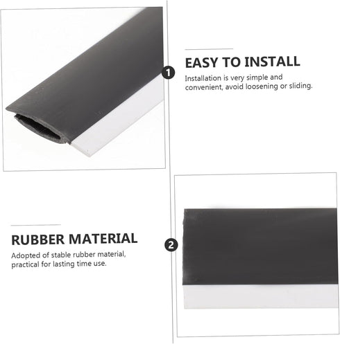 Uonlytech 4pcs Dustpan Rubber Lip Replacement for Dustpan Edge, Rubber Strip for Dustpan Repair Finishing Garbage Shovel