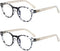 OCCI CHIARI Lightweight Designer Acetate Frame, Stylish Reading Glasses for Women, Black, 3.0