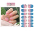 SIUSIO 112pcs Full Nail Wraps Stick on Gel Nail Polish Strips, Elegant Gradient Glitter Nail Art Sticker with Crystal