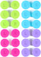 12 Pack Colorful Contact Lens Case Box Holder, Soak Storage Kit
