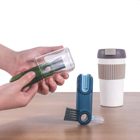 3 in 1 Cup Lid Gap Cleaning Brush Set, Multifunctional Insulation Bottle Cleaning Tools, 3Pcs Blue