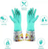 Dishwashing Rubber Gloves 3 Pairs - Aixingyun Non-Slip Household Kitchen Cleaning Gloves, Reusable PU