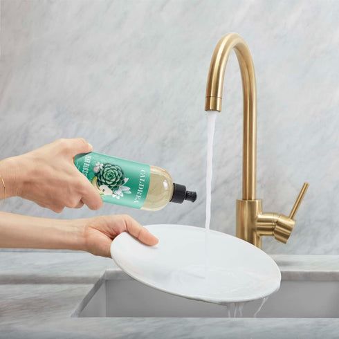 Caldrea Dish Soap, 16 oz, Biodegradable Liquid with Soap Bark and Aloe Vera