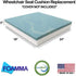 Foamma 5 18 24 Gel Memory Foam Wheelchair Seat Cushion Replacement for Coccyx, Orthopedic Back Support, x x Centipur-US
