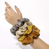 Silk Satin Scrunchies for Women, Big Hair Ties No Crease Ponytail Holders in Beige, Gray, Dark Yellow, Light Yellow