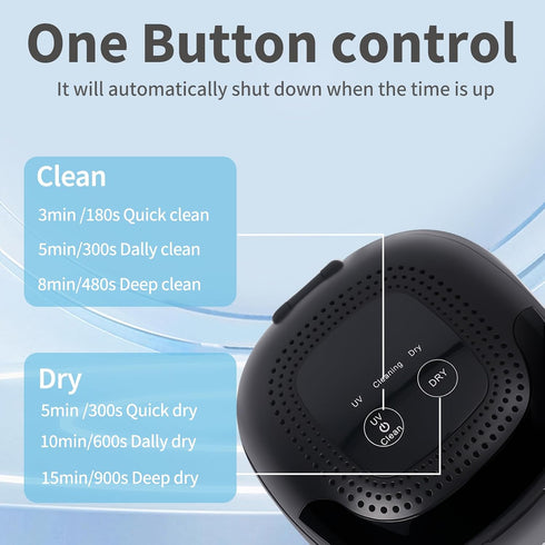 HKOURI Jewelry45kHz Ultrasonic Retainer Cleaner, Retainer Cleaner Machine for Dentures, Mouth Guards, Braces