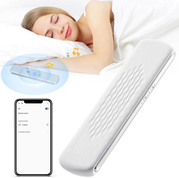 LUMINFLY Portable Sleep Headset White Noise Machine, Under Pillow Compact Sleep Smart Side