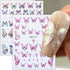 5D Aurora Butterfly Nail Stickers for Women, Cartoon Butterfly Nail Art Decals for Nail Designs
