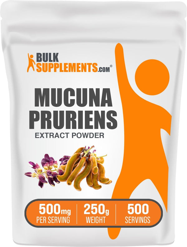 BulkSupplements.com Mucuna Pruriens Extract Powder (Vegan & Gluten Free, 500mg per Serving, 250g)