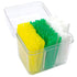 GARASANI Portable Disposable Plastic Curved Hook Toothpicks, Anti-Slip Handle Design, 300 Pcs