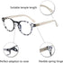 OCCI CHIARI Lightweight Designer Acetate Frame, Stylish Reading Glasses for Women, Black, 3.0