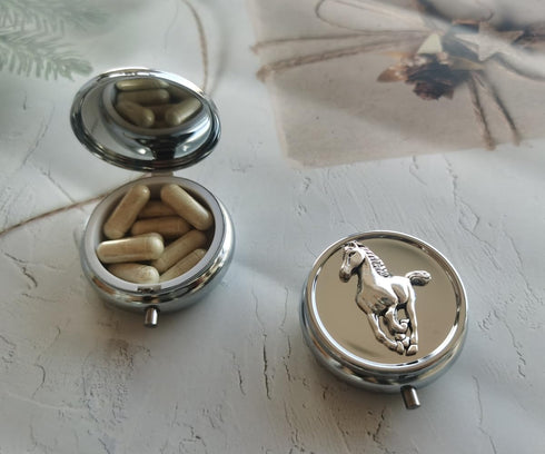Medicine Pill Organizer Travel Pill Case - Small Pill Box for Purse, Mini Pocket Pill Case for Men, Cute Daily Pill
