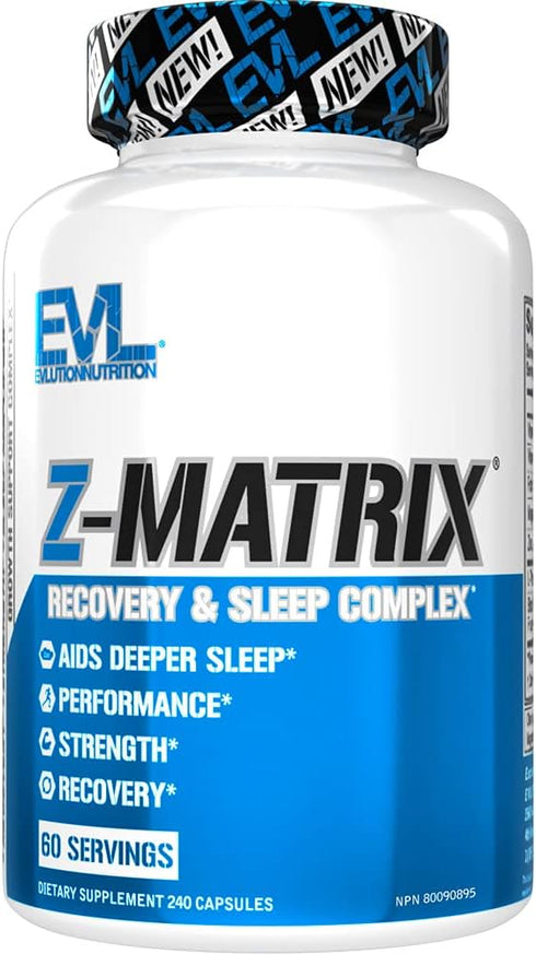 ZMatrix Zinc Magnesium Aspartate Post Workout Supplement, Magnesium and Zinc for Muscle Recovery, Sleep Support, EVL