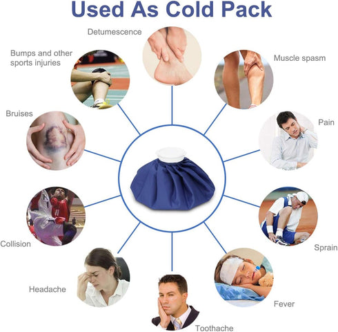 Ice Pack for Injuries, Hot & Cold Therapy, Reusable 9 in Bag for Teeth Pain, Headaches, Menstrual Relief